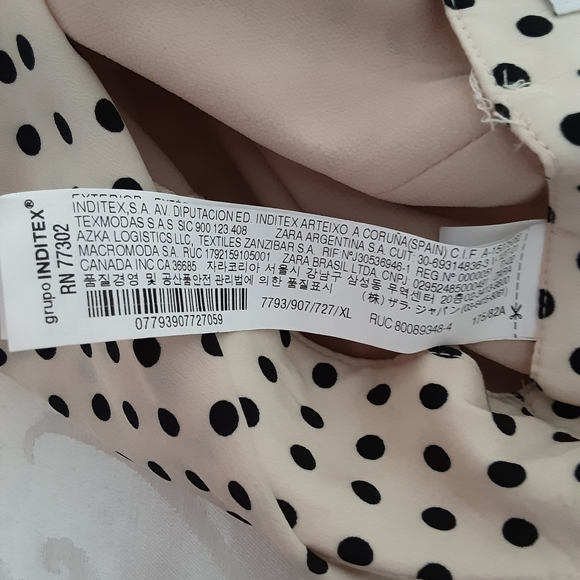 Zara Flirty Polka Dot Ruched Ruffle Skirt - Picture 6 of 6